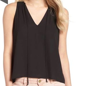 Lush Black Tie Neck Tank